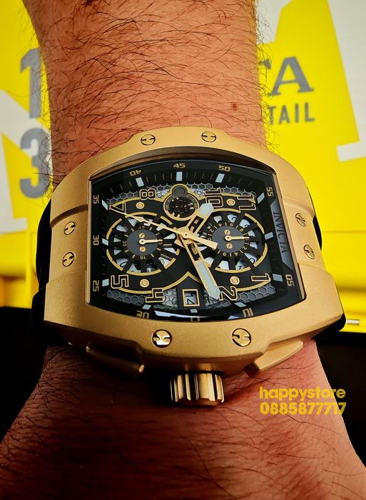 INVICTA Racing Strada Gold/Black 47 mm, Инвикта нов ръчен часовник
