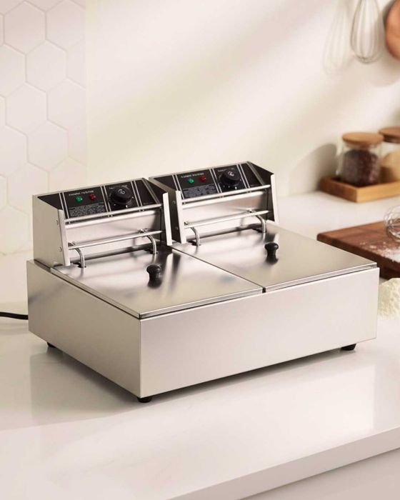 Промышленная фритюрница 6+6 литров / Sanoat friturnitsa 6+6 litr