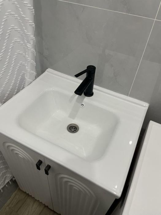 Тумба + раковина + смеситель