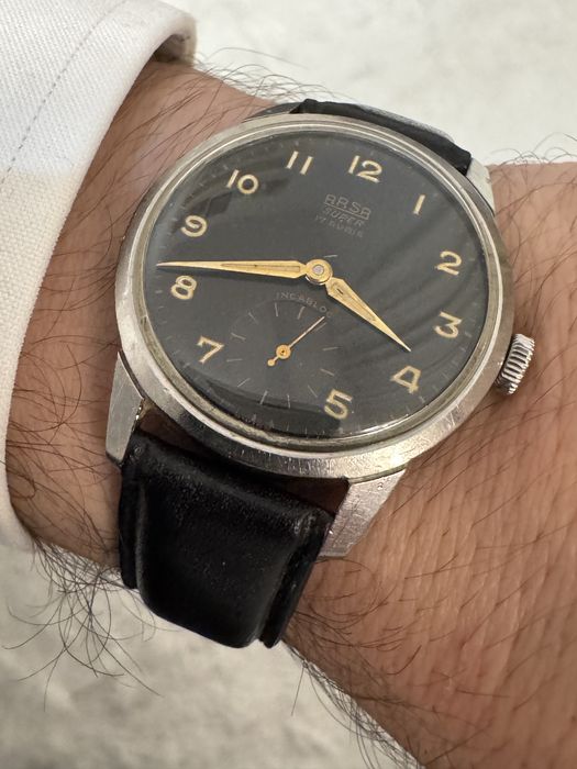 Rar! Ceas ARSA wehrmachtswerk, militar WWII (ww2). Swiss made