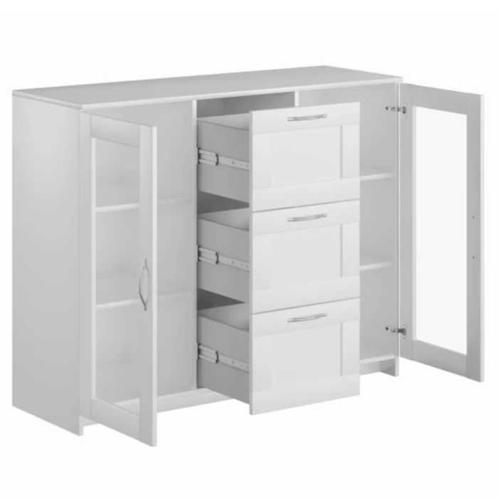 Тумба СИРИУС с 2 дверями со стеклом и 3 ящиками. Беларусь