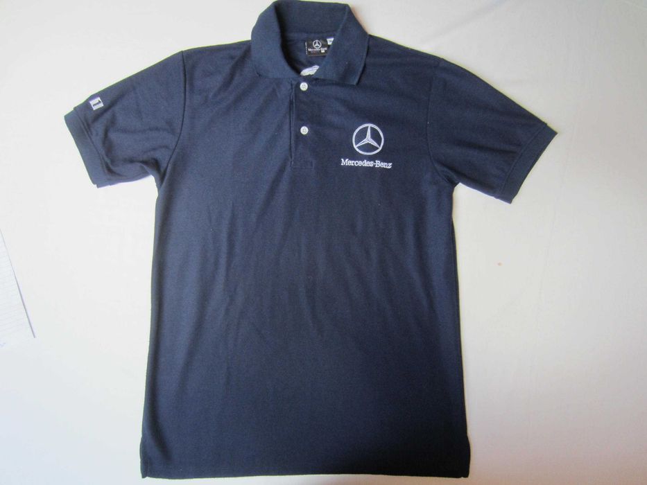 Tricou polo Mercedes AMG, masura M, 2 nasturi inscriptionati, 100%Bumbac stare f. buna