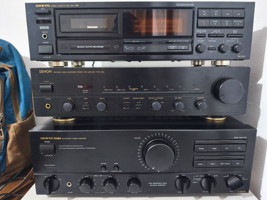 Amplificator, deck, cd player, preamp. Onkyo, Denon, Yamaha, Philips