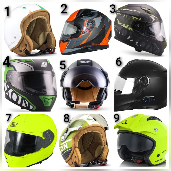 Каски за мотори, разнообразие от модели, цени в описанието