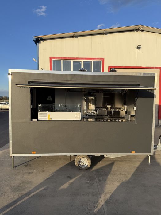 Rulota Comerciala 4m Premium Echipata Complet Fast Food Grill Shaorma Kebab In Stoc