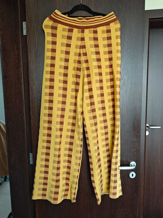 Дамски костюм сако с панталон  Silvian Heach Жълт Горчица Охра Л 48 50