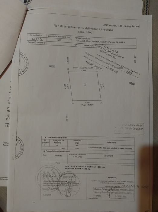 Teren pentru casa sat Costi