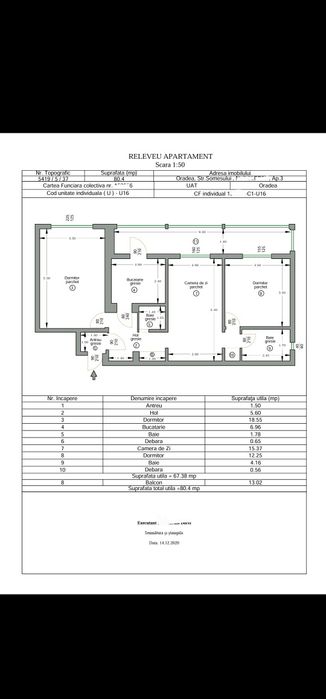 Apartament 3 camere de închiriat | 80,4 mp | Velența, Oradea | Loc de parcare | Disponibil din 1 septembrie