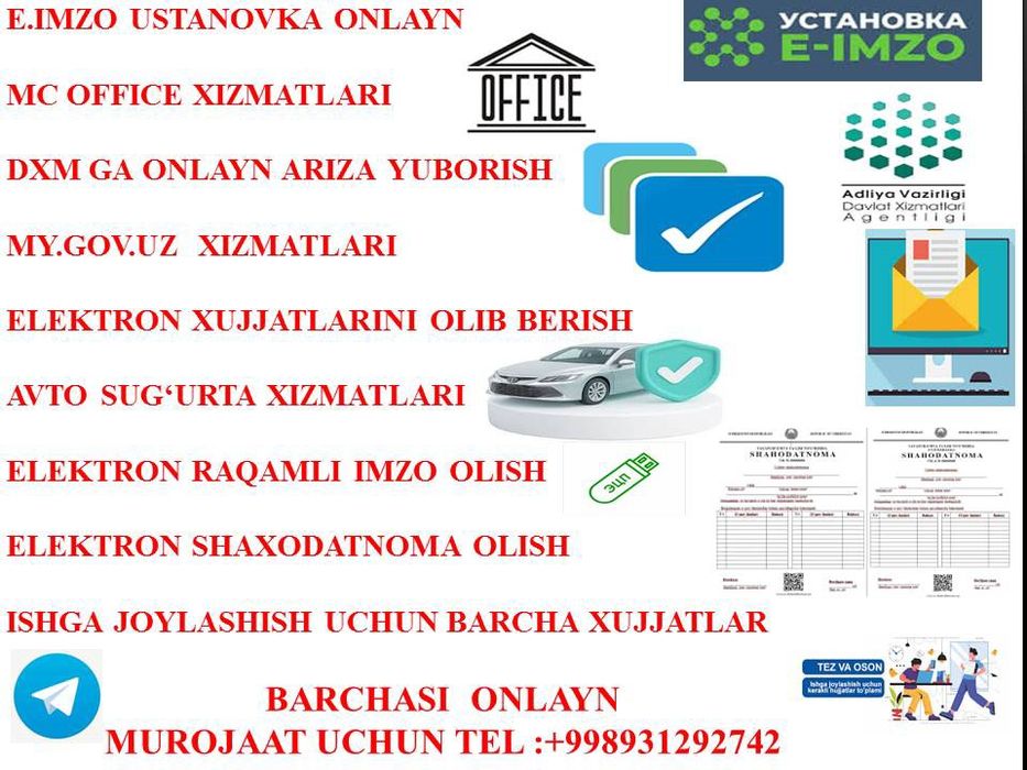 Barcha xizmatlar onlayn