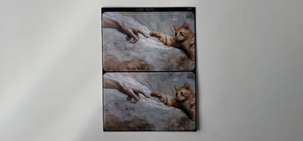 Наклейки на карточку с рисунком.