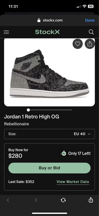 Jordan 1 Retro Rebellionaire