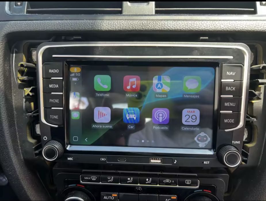 Navigatie Android 4+64GB - Carplay wireless Volkswagen VW Skoda Seat