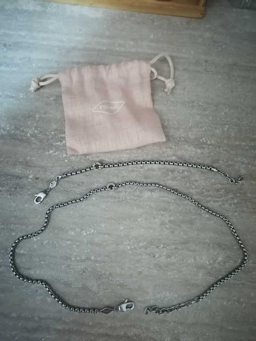 Set brățară și lănțișor fossil pentru bărbați