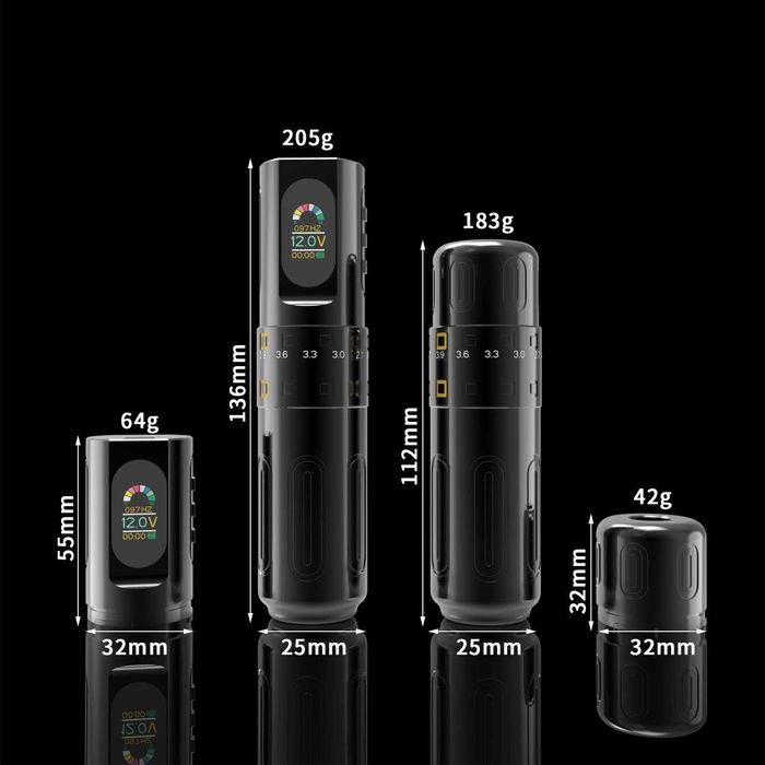 Mega Kit! Nou YF8 Multistroke 2.4 - 4.5 Aparat de tatuat, Strong Motor