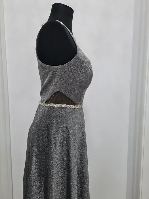 Rochie lunga de ocazie cu sclipici