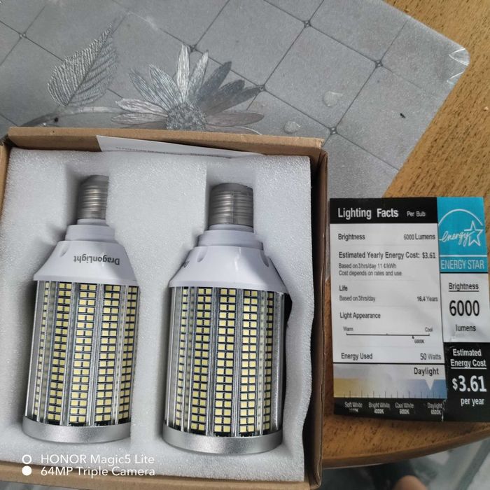 DragonLight 50W  LED крушки  (400W еквивалент) - E27 6000к