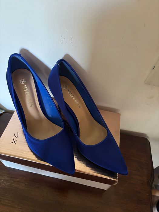 Pantofi stiletto albastru regal / electric Yes Bonbon m. 38