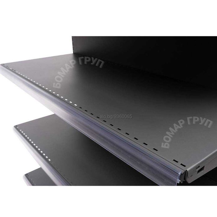 ПРОМО! Крайстенен стелаж за магазин бял или тъмно сив мат!