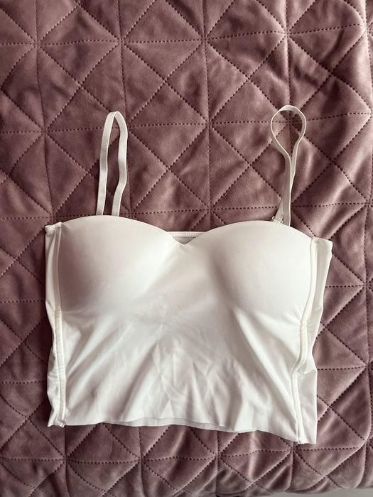 Елегантно бюстие, бял цвят, универсален размер