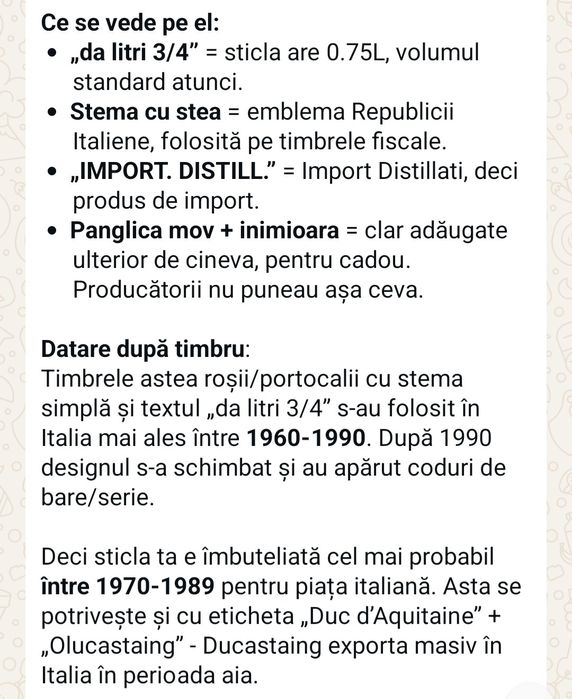 Vând coniac de colecție