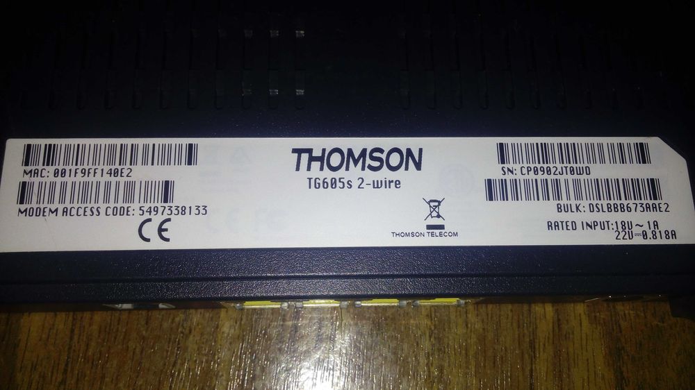 Модем Tompson TG605s 2-wire ADSL