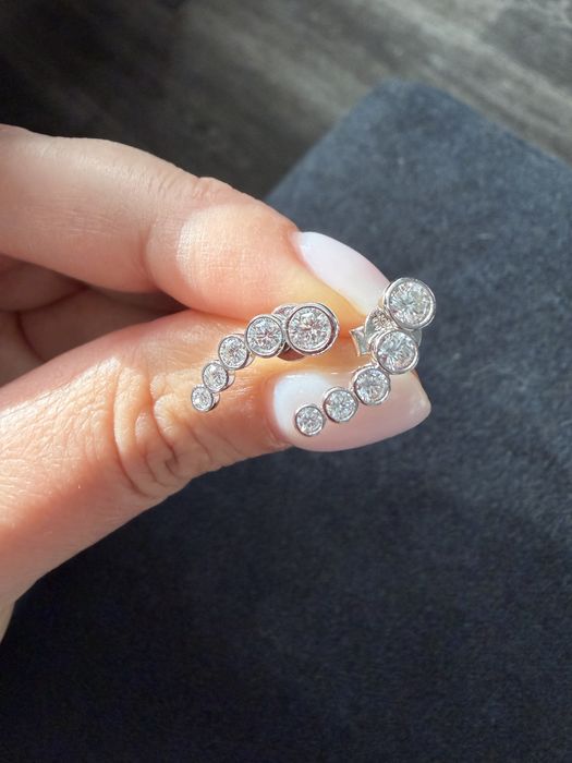 Сережки с муассанитом. Новые.