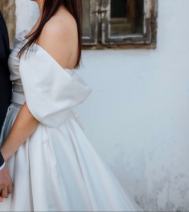 Rochie de miresa A line tafta