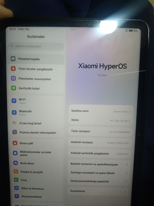 Planshet MiPad6 srochno sotiladi