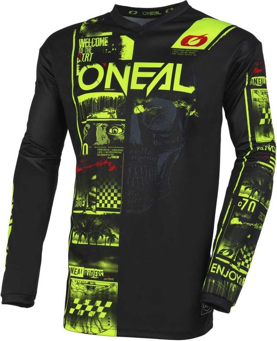 Мотокрос блуза O`NEAL Element Attack Black/Yellow Размери L,XL