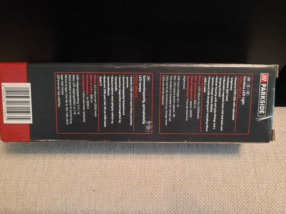 lampa led cu cap oscilant,rabatabil parkside