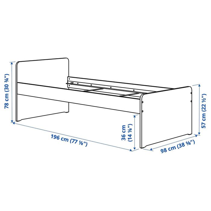 Легло ИКЕА Слакт IKEA Slakt единично легло 90/200