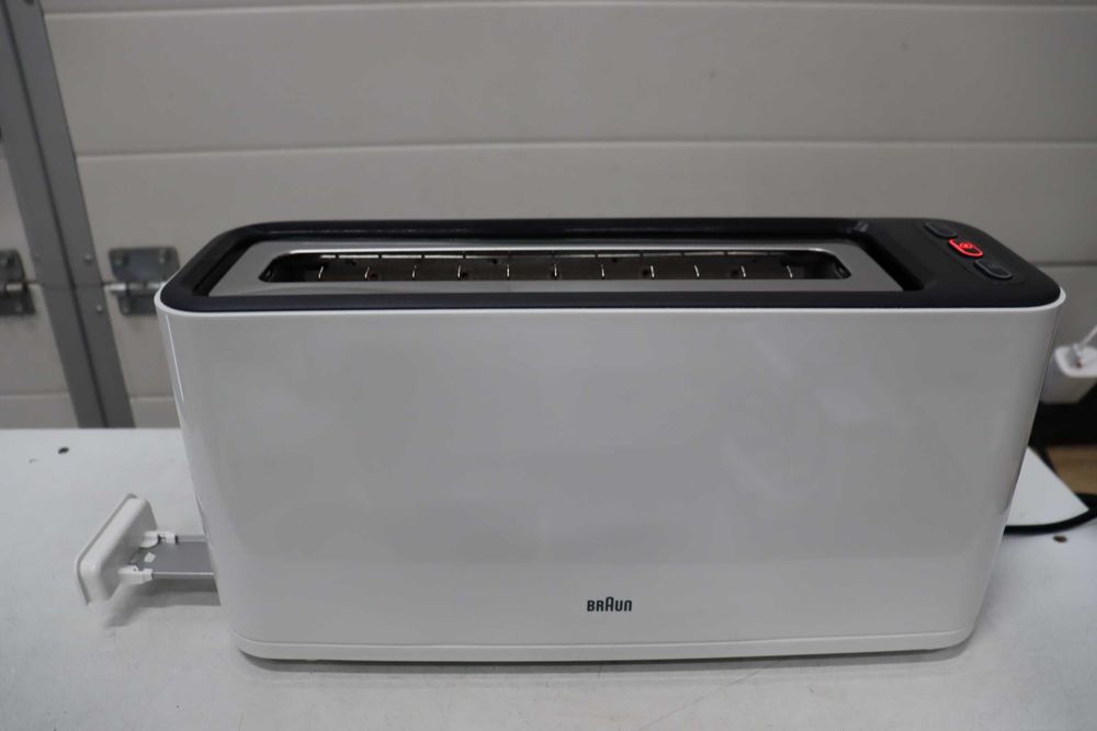 Тостер Braun HT3100WH с 1 слот и 7 нива на изпичане, 1000 W, бял