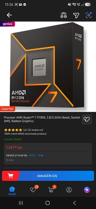 Procesor AMD Ryzen™ 7 9700X