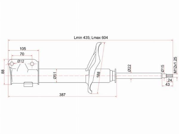 Стойка передняя  Mitsubishi Pajero