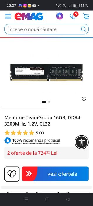 2 buc ddr4 16gb 3200mhz teamgroup