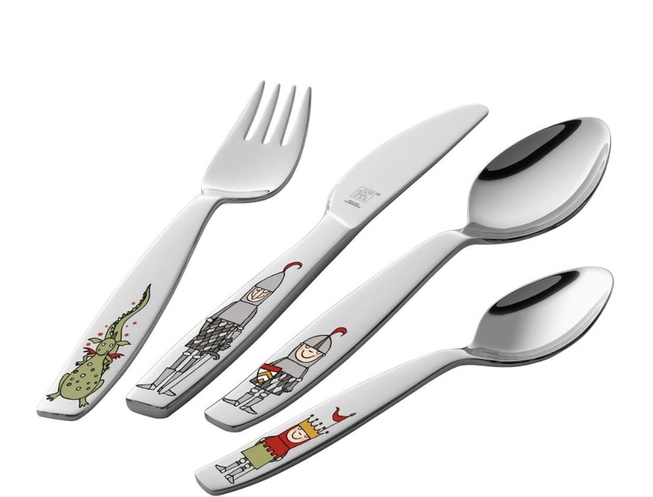 Комплект от 4 броя детски прибори Неръждаема стомана