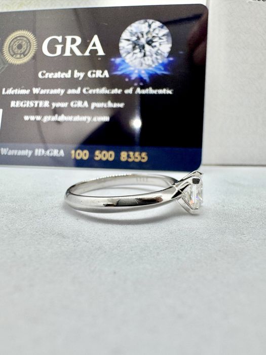 Сребърен пръстен с мойсанит (Диамант) 1 карат