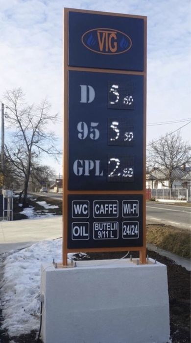 Totem benzinarie PECO , GPL , Jeton firma