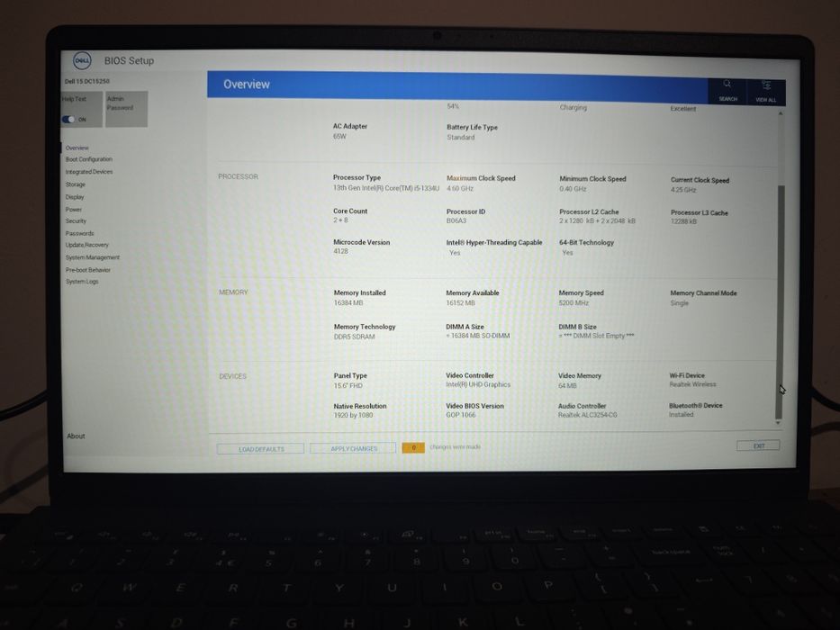 Laptop DELL 15 DC15250  i5-1334U pana la 4.6GHz 15.6" Full HD 16GB SSD 512GB, Win11
