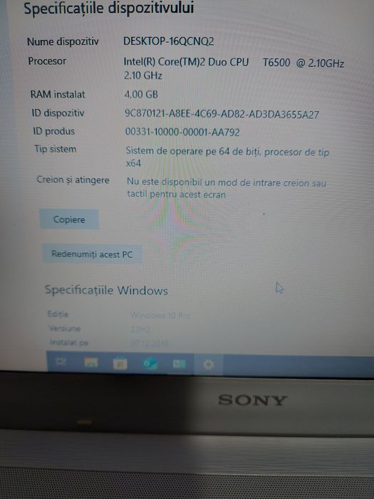Laptop sony Vaio 360