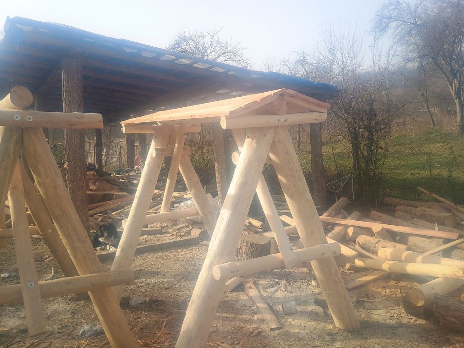 Leagăne rustice din lemn masiv facem și la comandă