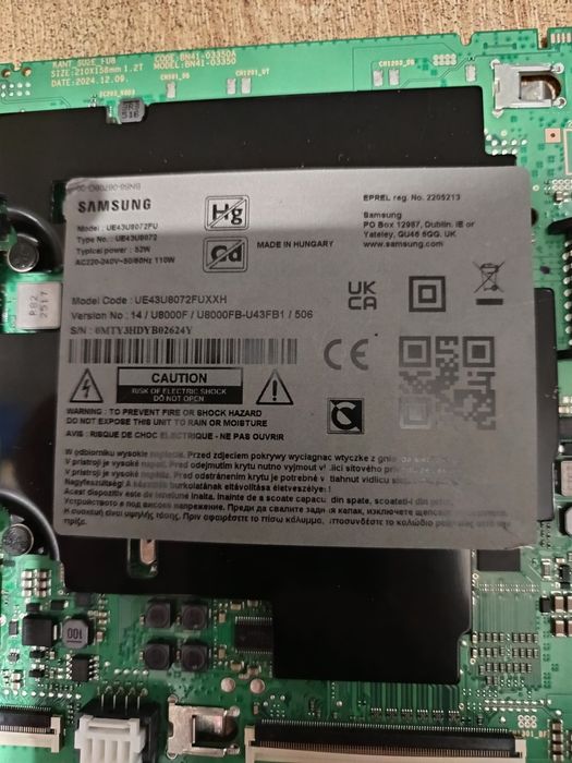 Placa si sursa smart tv samsung EU43U8072FUXXH