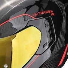 Мото каска SCORPION EXO-1500 Carbon Mundi Red/Black Gloss,очила,2 виз.
