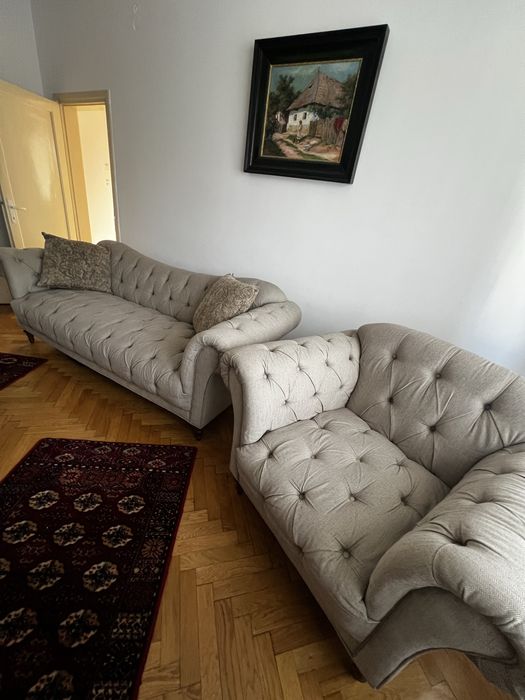 Set canapea si fotoliu vintage baroc