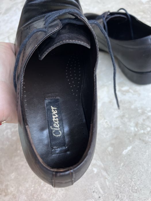 Pantofi negri eleganți pentru bărbați, piele naturală, mărimea 41