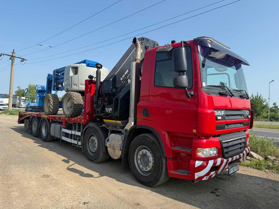 Închiriez camion cu macara HIAB 422EP-transport utilaje, containere