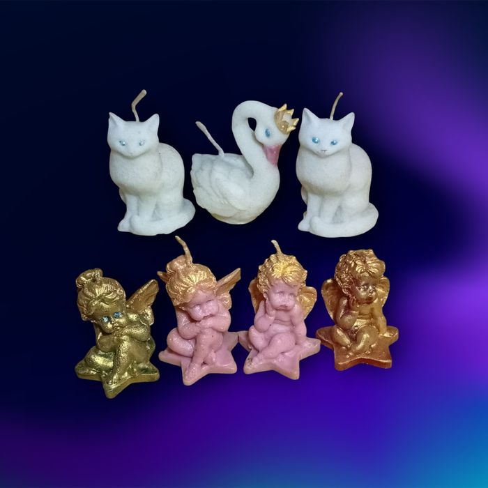 Новогодние свечи ручной работы