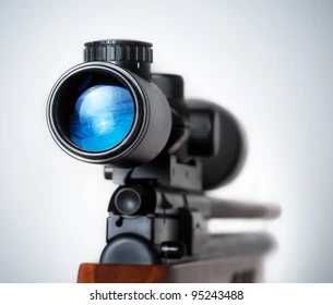 PUSCA CU LUNETA DE MARE PUTERE!! Ieftina! Cu Actionare Manuala Arc Nou