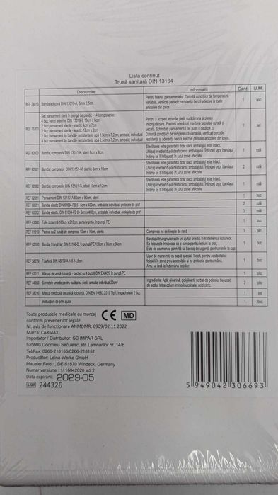 Trusa medicala auto