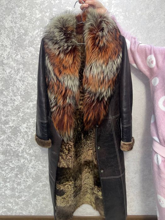 Плащ с мехом оригинал турция